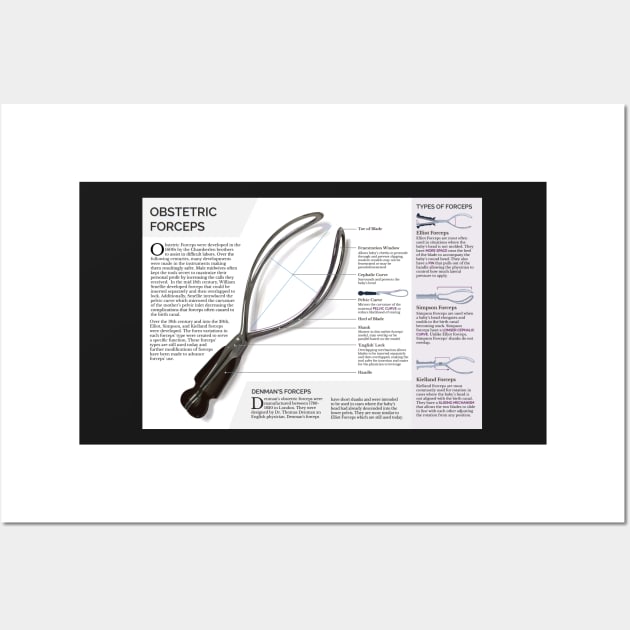 Informational Obstetric Forceps Poster Wall Art by emadamsinc